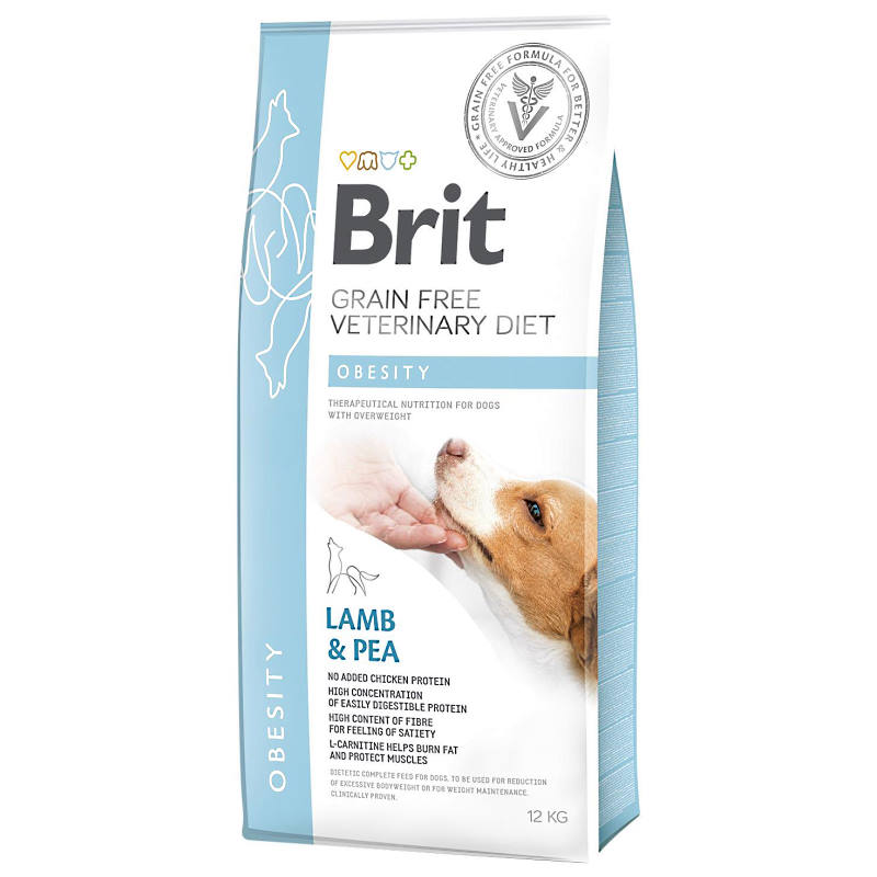 Brit Grain Free Veterinary Diets Brit GF Veterinary Diet (Бріт Ветерінарі Дієт) Dog Obesity - Беззернова дієта при надмірній вазі з ягням, індичкою і горохом для собак