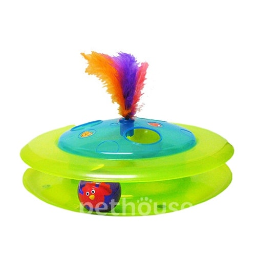 Petstages Sights & Sounds Birdie Chase Музичний трек з м'ячиком і пташкою для котів