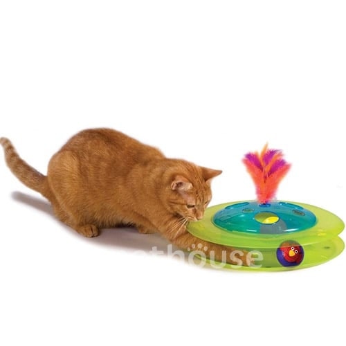 Petstages Sights & Sounds Birdie Chase Музичний трек з м'ячиком і пташкою для котів