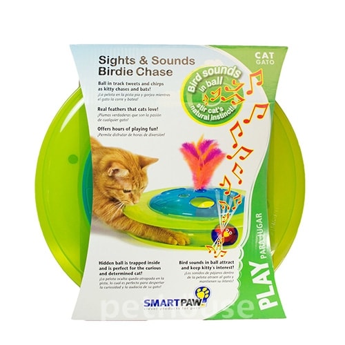Petstages Sights & Sounds Birdie Chase Музичний трек з м'ячиком і пташкою для котів