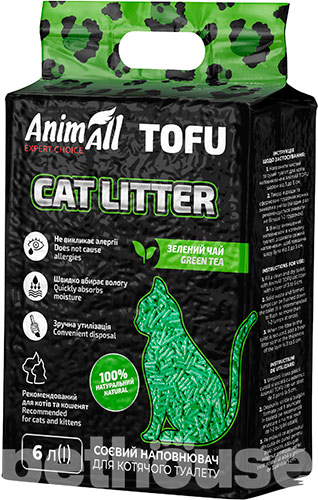 AnimAll Tofu Наповнювач соєвий, з ароматом зеленого чаю