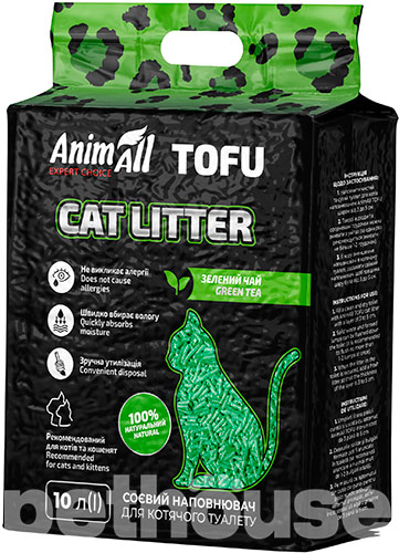AnimAll Tofu Наповнювач соєвий, з ароматом зеленого чаю