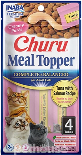 Inaba Churu Meal Topper Кремовий топер з тунцем та лососем для котів