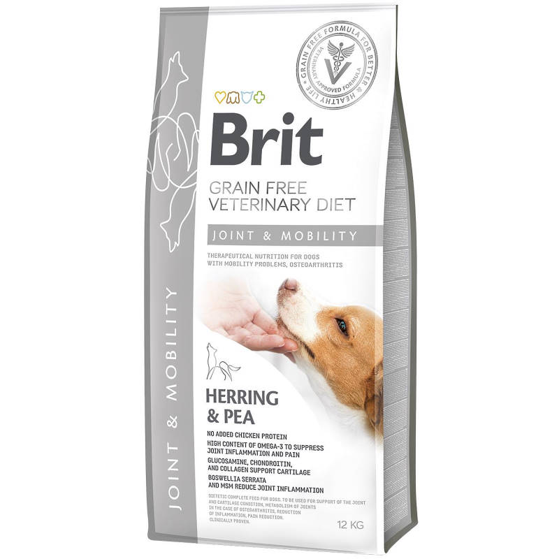 Brit Grain Free Veterinary Diets Brit GF Veterinary Diet (Бріт Ветерінарі Дієт) Dog Mobility - Беззернова дієта при порушенні рухливості суглобів з оселедцем, лососем, горохом і гречкою для собак