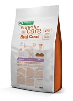 Сухий беззерновий корм Nature's Protection Super Care Red Coat Junior Mini Breeds для юніорів малих порід з рудим забарвленням вовни 10 кг