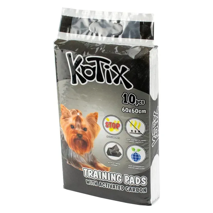 Пелюшки для собак Kotix 60х60 см 10 шт - активоване вугілля
