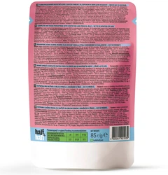 Упаковка вологого корму Half&Half для кошенят шматочки з білою рибою та горохом у желе 85 г х 24 шт (2700000065761)