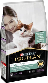 Сухий повнораціонний корм для кошенят Purina Pro Plan LiveClear для зменшення алергенів на шерсті з індичкою 1.4 кг (7613287232526)