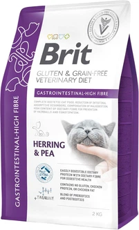 Сухий беззерновий корм для кішок Brit VD Cat Gastrointestinal High Fibre з підвищеним вмістом клітковини з оселедцем 2 кг (8595602573653)