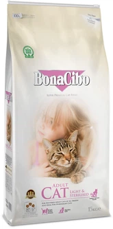 BonaCibo Adult Cat Light & Sterilized – корм для стерилізованих котів 15 кг