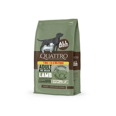 Quattro Adult All Breed Sensitive Lamb беззерновий корм для собак усіх порід з чутливим травленням з ягням 1кг + 0,5 кг