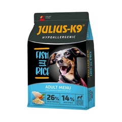 Julius K9 Сухий гіпоалергенний корм для дорослих собак вищої якості Julius-K9 З рибою та рисом 12 кг