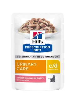 Упаковка вологого корму Hill's Prescription Diet c/d для котів з лососем 12 шт х 85 г
