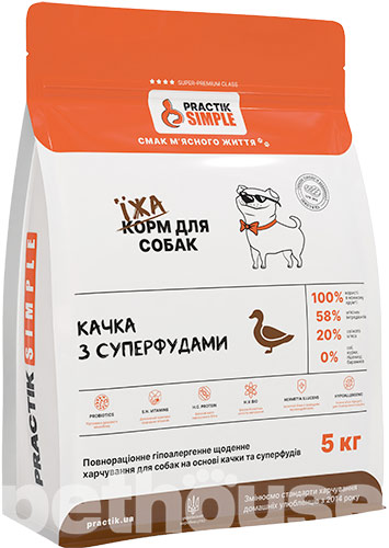 Practik Simple "Качка з суперфудами" для собак середніх та великих порід