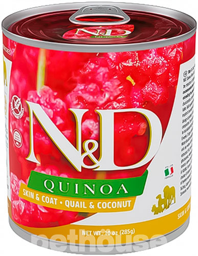 Farmina N&D Quinoa Dog Adult Skin & Coat Quail & Coconut Cans
