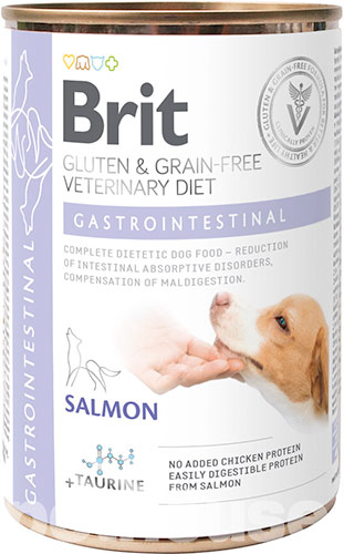 Brit Veterinary Diet Gastrointestinal Dog Cans Salmon