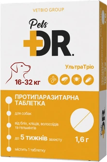 Vetbio Препарат Протипаразитарна DR.Pets УльтраТріо для собак