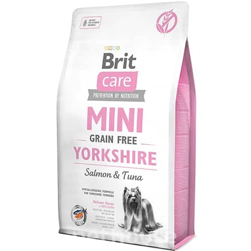 Brit Care Mini Grain Free Yorkshire - Сухий беззерновий корм з лососем і тунцем для собак породи йоркширський тер'єр