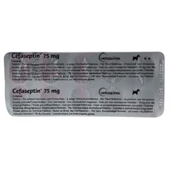 Vetoquinol Цефасептин 75 мг Vetquinol антибактеріальний препарат для котів та собак, 10 табл