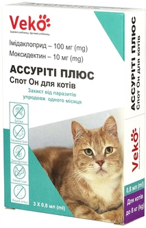Veko Home Препарат Ассуріті Плюс Спот для котів