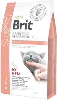 Brit VD Сухий беззерновий корм Brit Veterinary Diet Renal для котів при захворюваннях нирок, яйце і горох 2 кг (8595602528325)