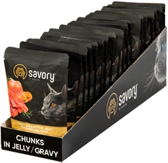 Savory Вологий корм (шматочки в желе) для котів