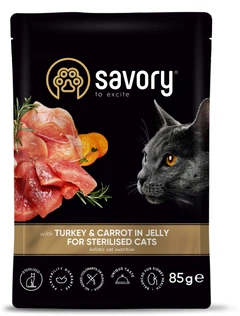 Savory Вологий корм (шматочки в желе) для котів