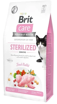 Brit Care (Бріт Кеа) Cat Grain-Free Sterilized Sensitive - Сухий беззерновий корм з кроликом для дорослих стерилізованих кішок з чутливою травною системою