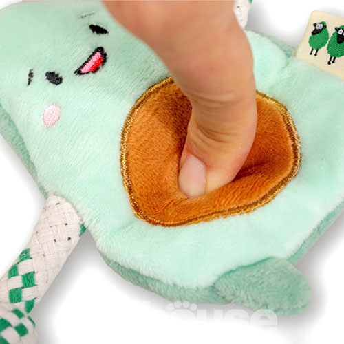 Green Sheep Stuffing Free S Іграшка "Авокадо" для собак