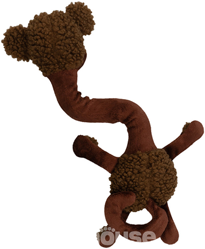 Barksi Іграшка "Мавпа" із хрусткою шиєю та пискавкою для собак
