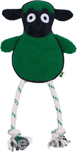 Green Sheep Rope Toy M Іграшка "Вівця" з мотузкою для собак