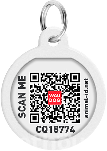 WauDog Адресник Smart ID з QR-паспортом "Маршмеллоу"