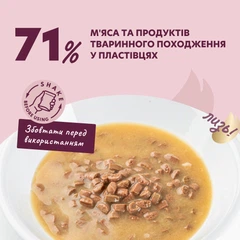 Упаковка вологого корму для дорослих собак Delickcious пластівці з індичкою та тропічними фруктами у вершковому соусі 80 г x 12 шт (D6211501)