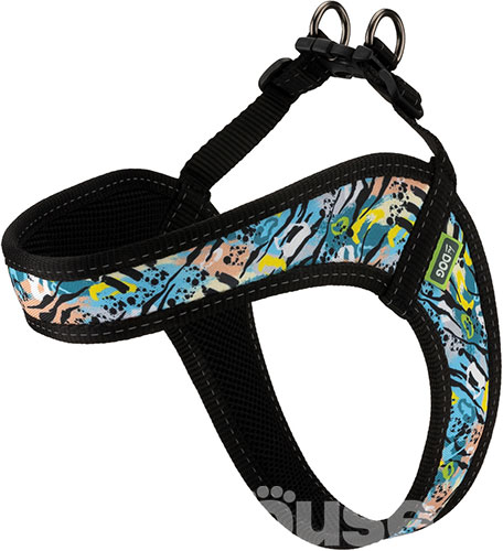 HiDog Comfort Нейлонова шлея "Abstraction blue" для собак