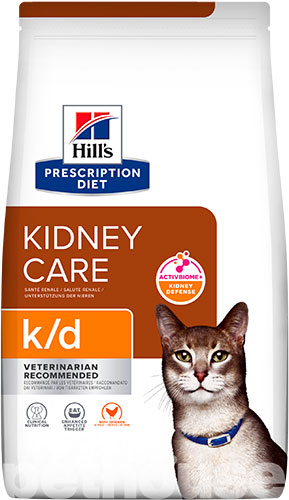 Hill's Prescription Diet k/d Activbiome+ Kidney Defense - Корм дієта з лососем для підтримання функції нирок для котів