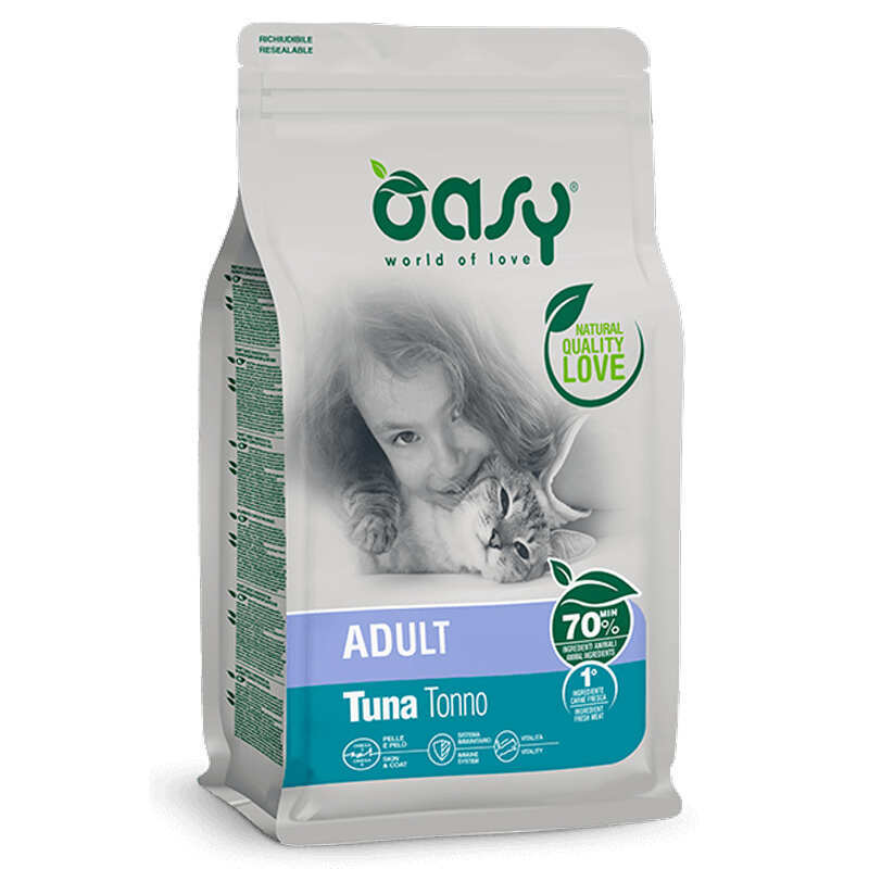 Oasy Корм з м'ясо птиці рис тунець яйця для дорослих котів