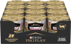 Упаковка вологого корму для дорослих кішок з чутливим травленням Purina Pro Plan Delicate, мус з індичкою 24 шт х 85 г (3222277189920/8445290173300)