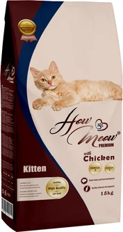 How Meow Kitten - Сухий повнораціонний корм з куркою для кошенят