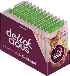 Delickcious Вологий корм (шматочки в желе) для дорослих собак
