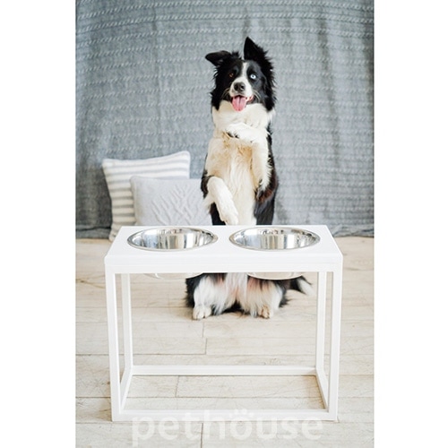 Harley and Cho Миски на підставці Lunch Bar White wood + White