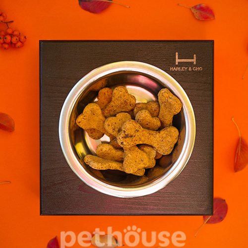 Harley and Cho Одна миска на підставці Lunch Bar Brown wood + Black