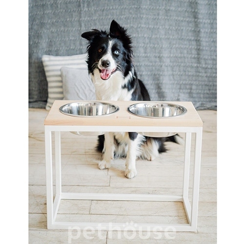 Harley and Cho Миски на підставці Lunch Bar Natural wood + White
