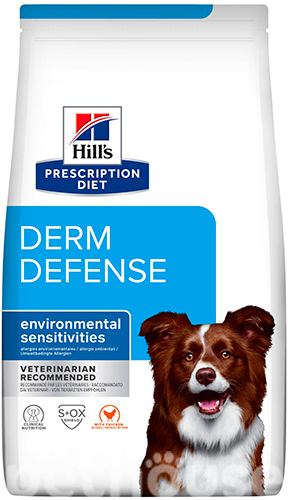 Hill's Prescription Diet Derm Defense Chicken - Лікувальний корм з куркою для собак при дерматитах і втраті шерсті