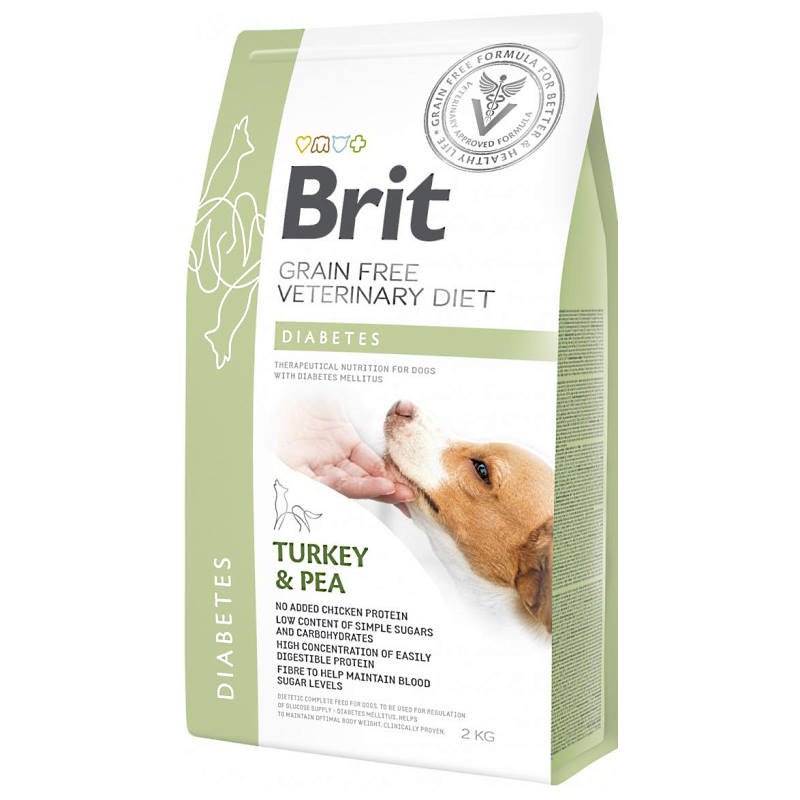 Brit Grain Free Veterinary Diets Brit GF Veterinary Diet (Бріт Ветерінарі Дієт) Dog Diabetes - Беззернова дієта при цукровому діабеті з індичкою та горохом для собак