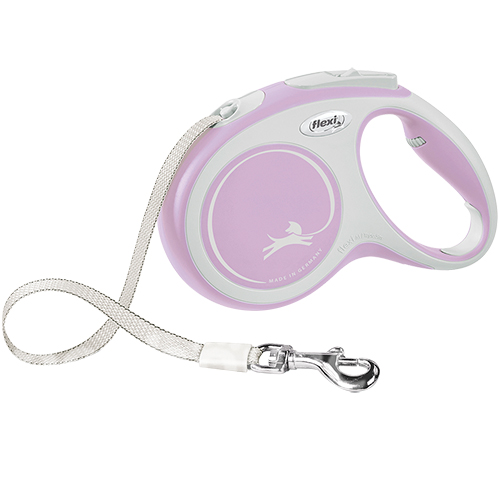 Flexi New Comfort M — повідець-рулетка для собак до 25 кг, стрічка, 5 м