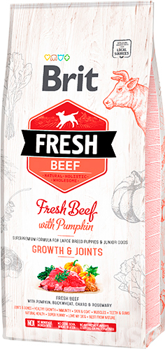 Brit Fresh Корм з яловичиною для собак великих порід