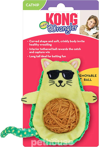 Kong Wrangler AvoCATo Інтерактивна іграшка "АвоКОТо з клубочком" для котів