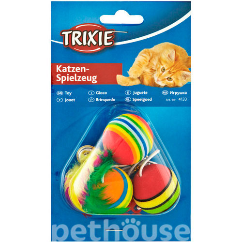 Trixie Іграшка-дражнилка з трьома м'ячиками для котів