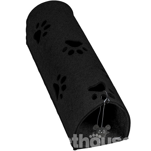 Red Point Kitty Tunnel Будиночок-тунель з мишкою для котів, чорний