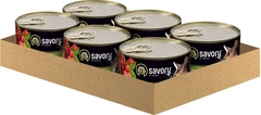 Упаковка вологого корму для кошенят Savory Cat Can Kitten індичка 200 г х 6 шт (2700000029916)